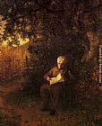 A Quiet Hour by Eastman Johnson